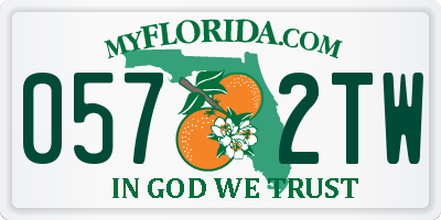 FL license plate 0572TW