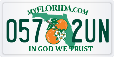 FL license plate 0572UN