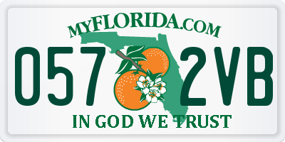 FL license plate 0572VB