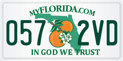 FL license plate 0572VD