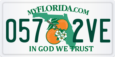 FL license plate 0572VE