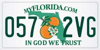 FL license plate 0572VG
