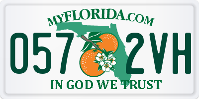 FL license plate 0572VH