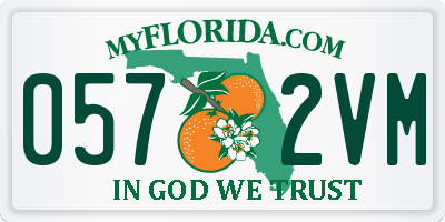 FL license plate 0572VM
