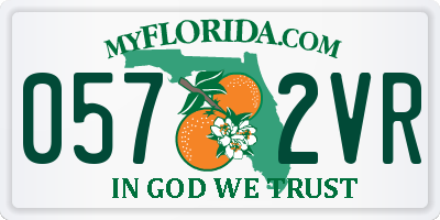 FL license plate 0572VR