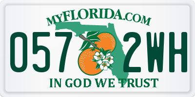 FL license plate 0572WH