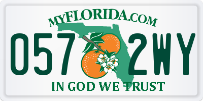 FL license plate 0572WY
