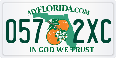 FL license plate 0572XC