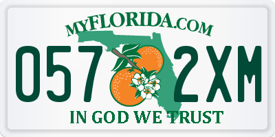 FL license plate 0572XM