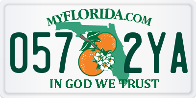 FL license plate 0572YA