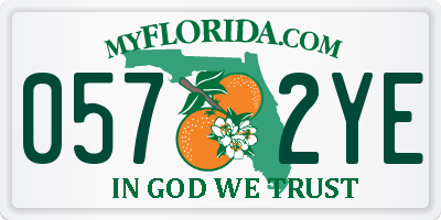 FL license plate 0572YE