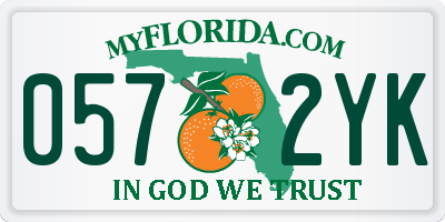 FL license plate 0572YK