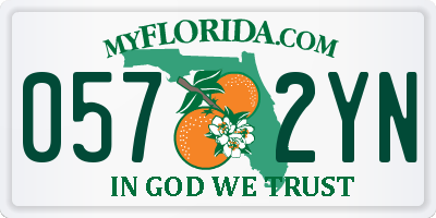 FL license plate 0572YN