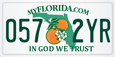 FL license plate 0572YR