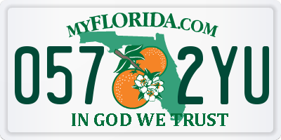 FL license plate 0572YU