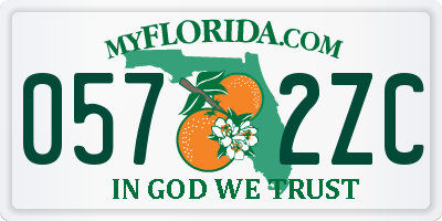 FL license plate 0572ZC