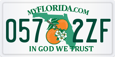 FL license plate 0572ZF