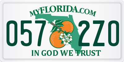 FL license plate 0572ZO