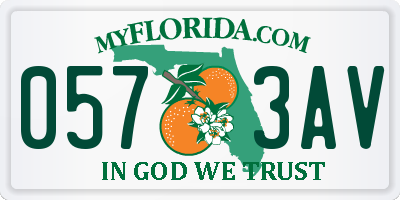 FL license plate 0573AV