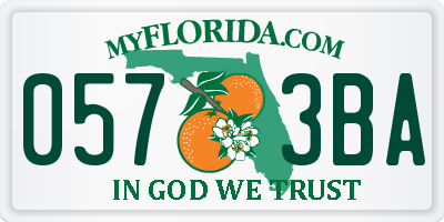 FL license plate 0573BA