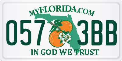 FL license plate 0573BB