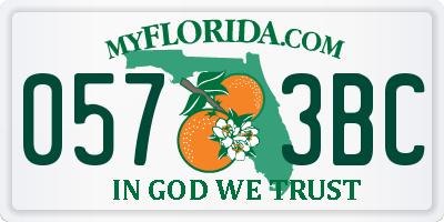 FL license plate 0573BC
