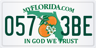 FL license plate 0573BE