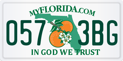 FL license plate 0573BG