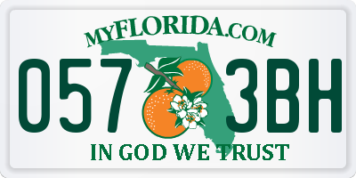 FL license plate 0573BH