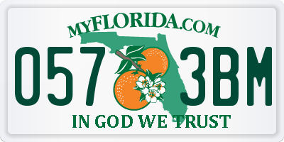 FL license plate 0573BM