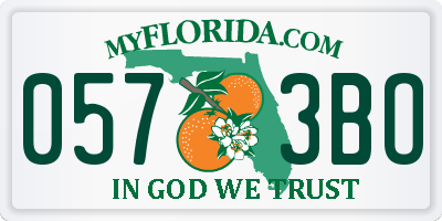FL license plate 0573BO