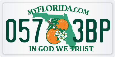 FL license plate 0573BP