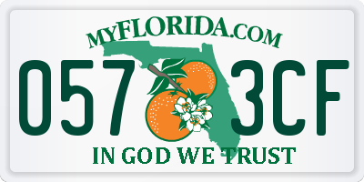 FL license plate 0573CF