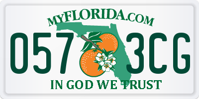FL license plate 0573CG