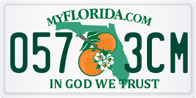FL license plate 0573CM