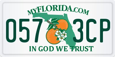 FL license plate 0573CP