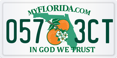 FL license plate 0573CT