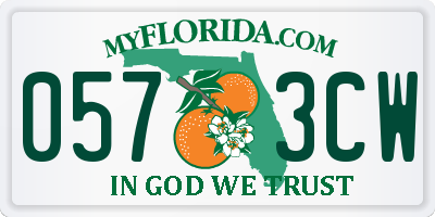 FL license plate 0573CW
