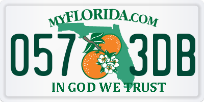 FL license plate 0573DB
