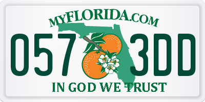 FL license plate 0573DD
