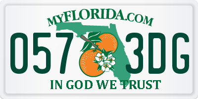 FL license plate 0573DG