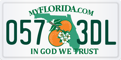 FL license plate 0573DL