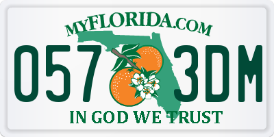 FL license plate 0573DM