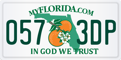 FL license plate 0573DP