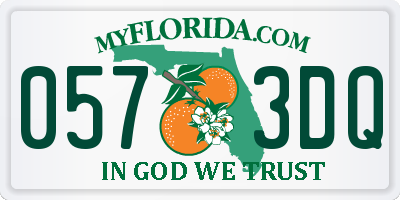 FL license plate 0573DQ