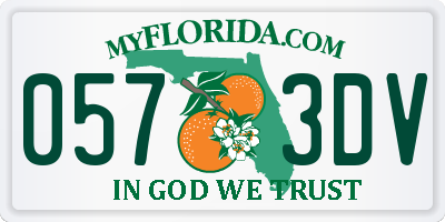 FL license plate 0573DV