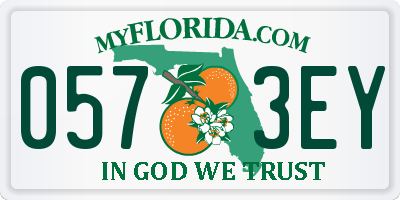 FL license plate 0573EY