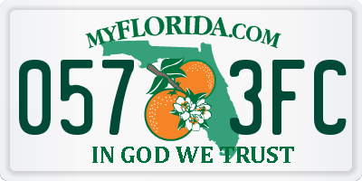 FL license plate 0573FC