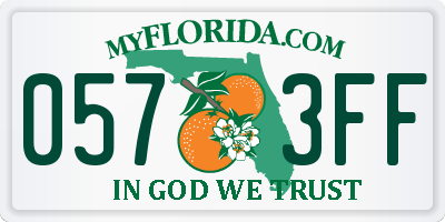 FL license plate 0573FF