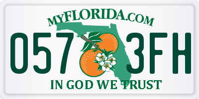 FL license plate 0573FH